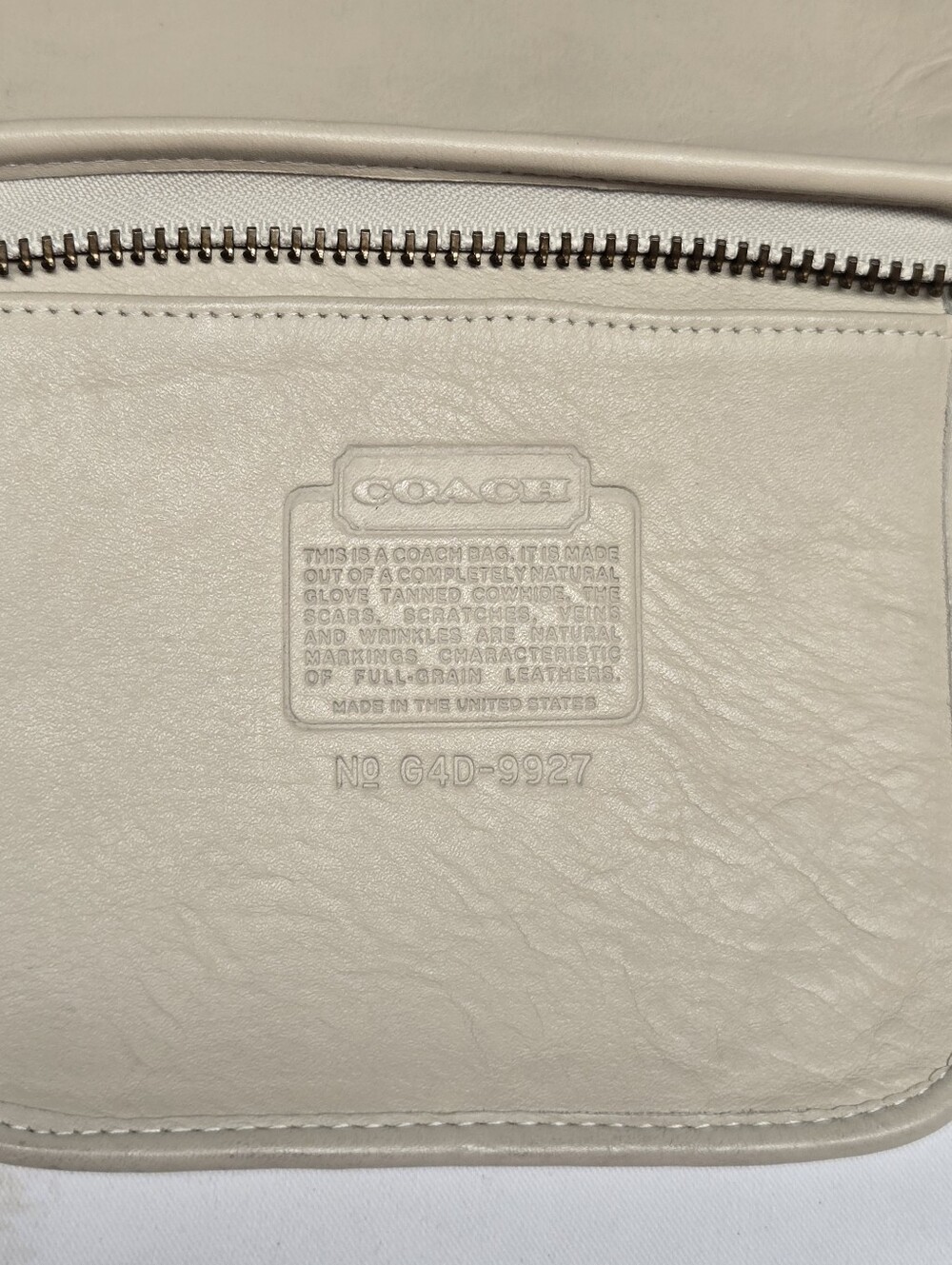 Coach Vintage 90's Bone Duffle Sac XL Hobo Bucket Shoulder Bag - Picture 6 of 7
